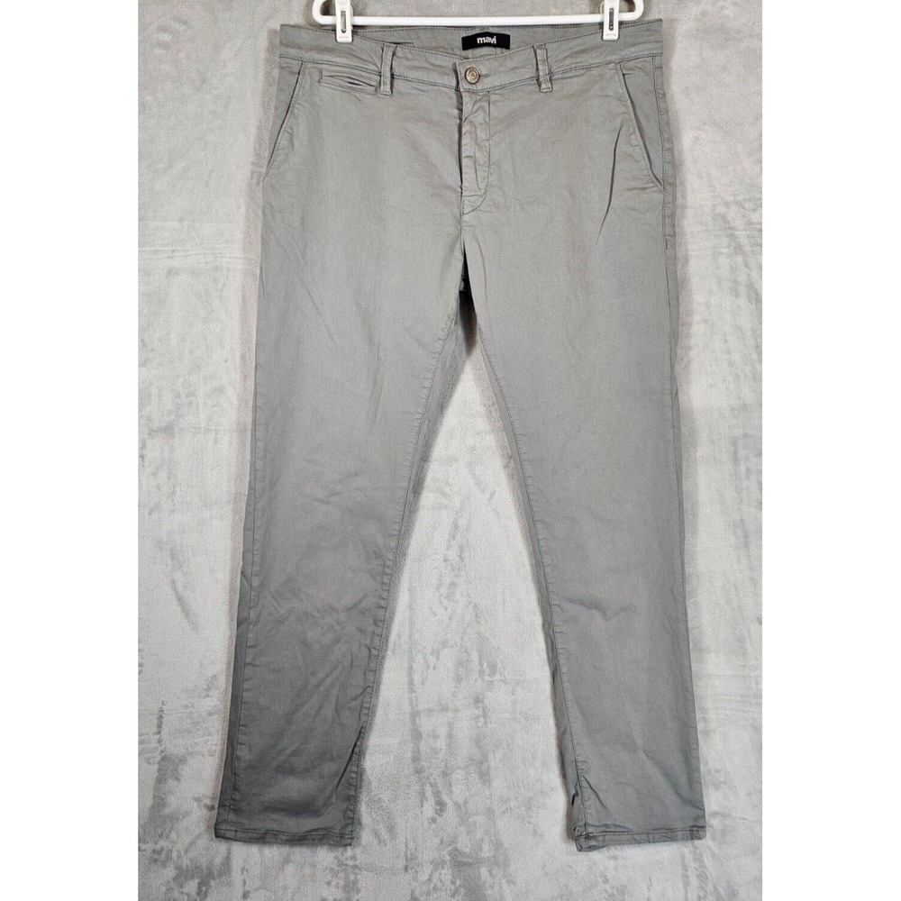 Mavi Pants Mens 36x31 Gray Johnny‎ Slim Leg Stretch Twill Chino
